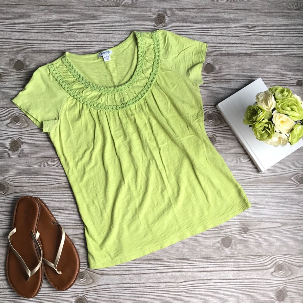 Lime Green Short Sleeve Top